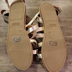 American Eagle By Payless Shoes - Gold Strappy Sandals American Eagle By Payless Shoes - Gold Strappy Sandals
